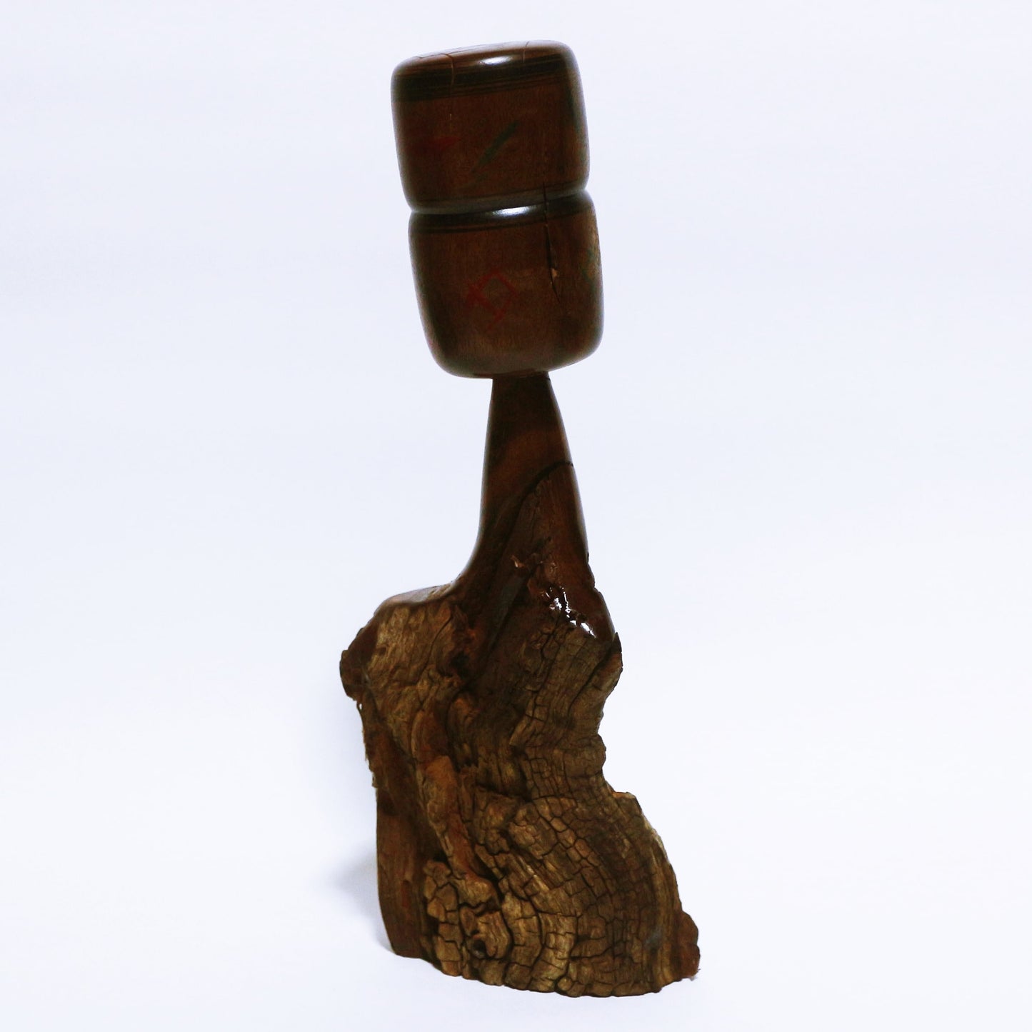 希少材 棗 髷 こけし Rare Wood Jujube Bun Hair KOKESHI ※520