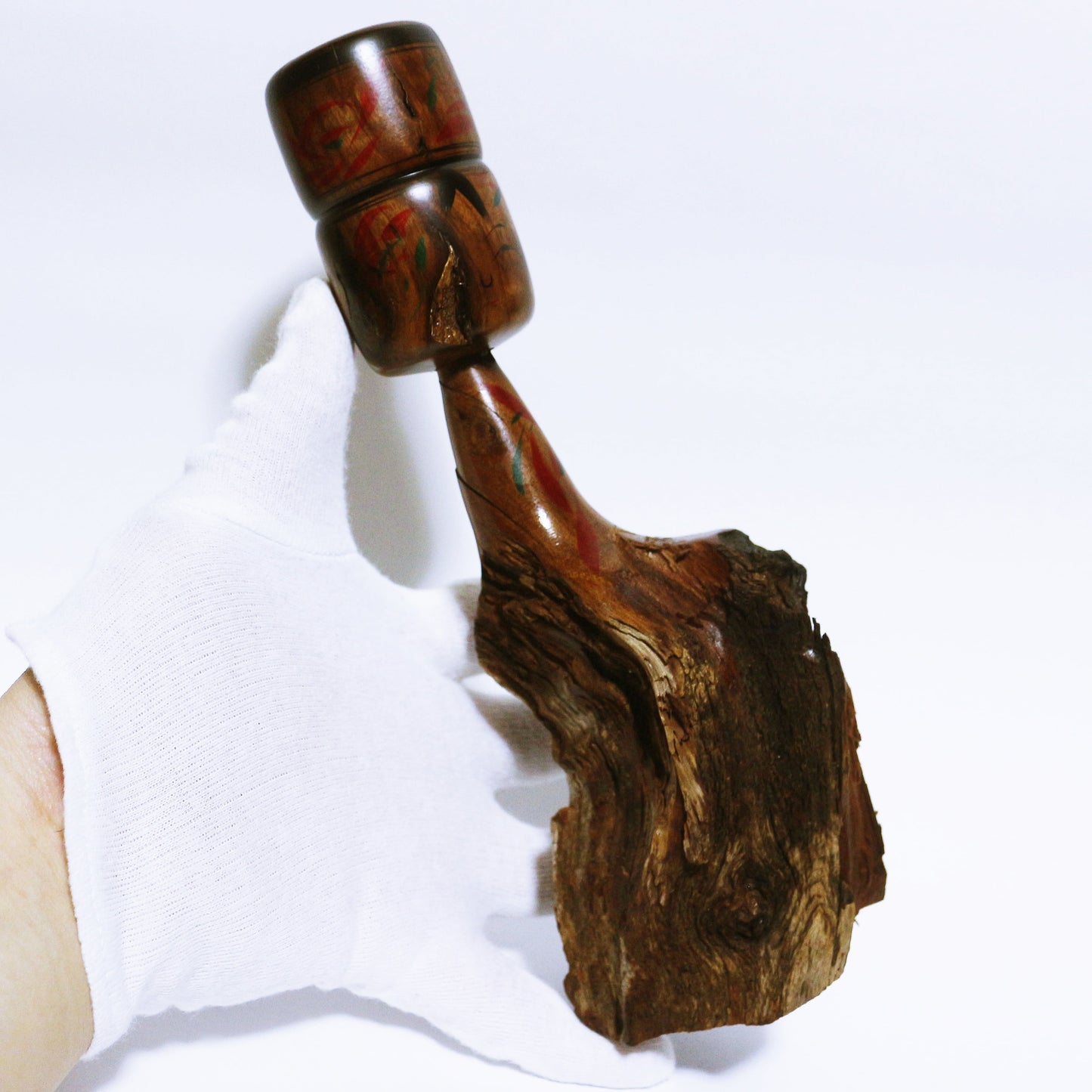 希少材 棗 髷 こけし Rare Wood Jujube Bun Hair KOKESHI ※520