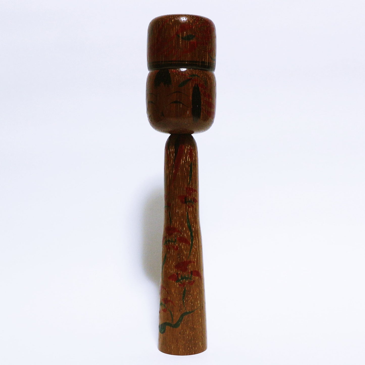 銘木 鉄刀木 髷 こけし Precious Wood Bombay Black Wood Bun Hair KOKESHI ※526