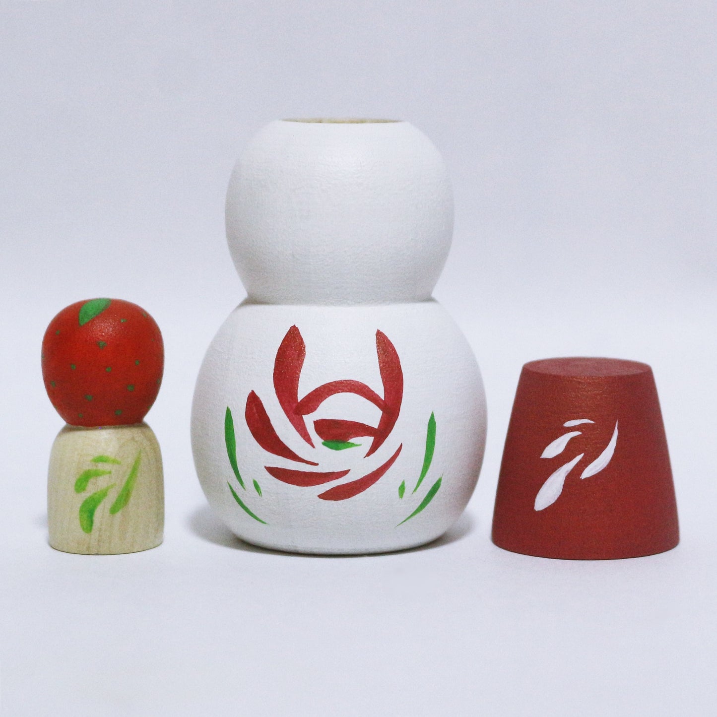 お正月 雪だるまからの鏡餅トランスフォーム OSHOGATSU Transformation from a snowman into a kagami-mochi KOKESHI ※791