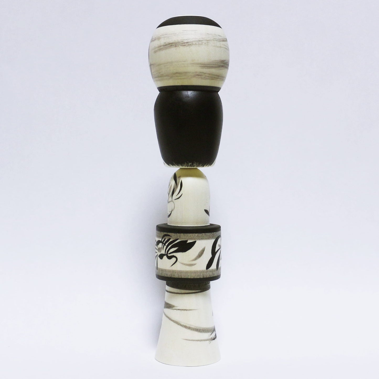 梅雨 曇天 墨 達磨帯 Rainy season cloudy sky DARUMA-OBI SUMI KOKESHI ※849