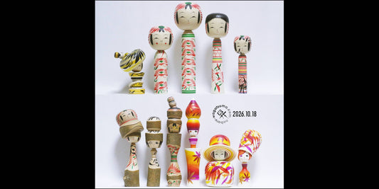 【遠刈田こけし本人型 / 秋グラデ / 椿】Online shop new release Oct. 18, 2026 — 8:00 PM (Japan Time)