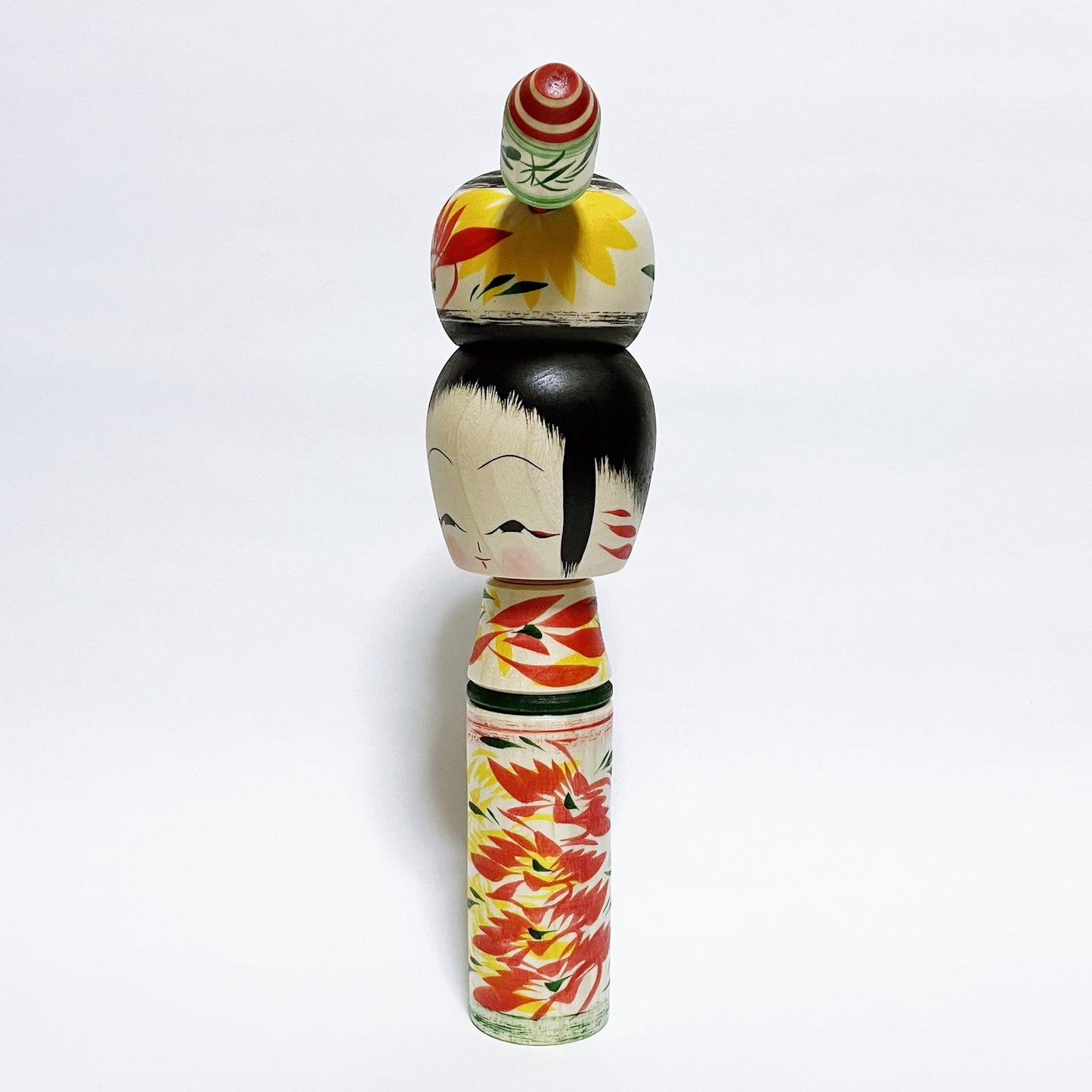 簪髷こけし　本人型　Noboru Wagatsuma type Kanzashi bun hair Kokeshi　※148