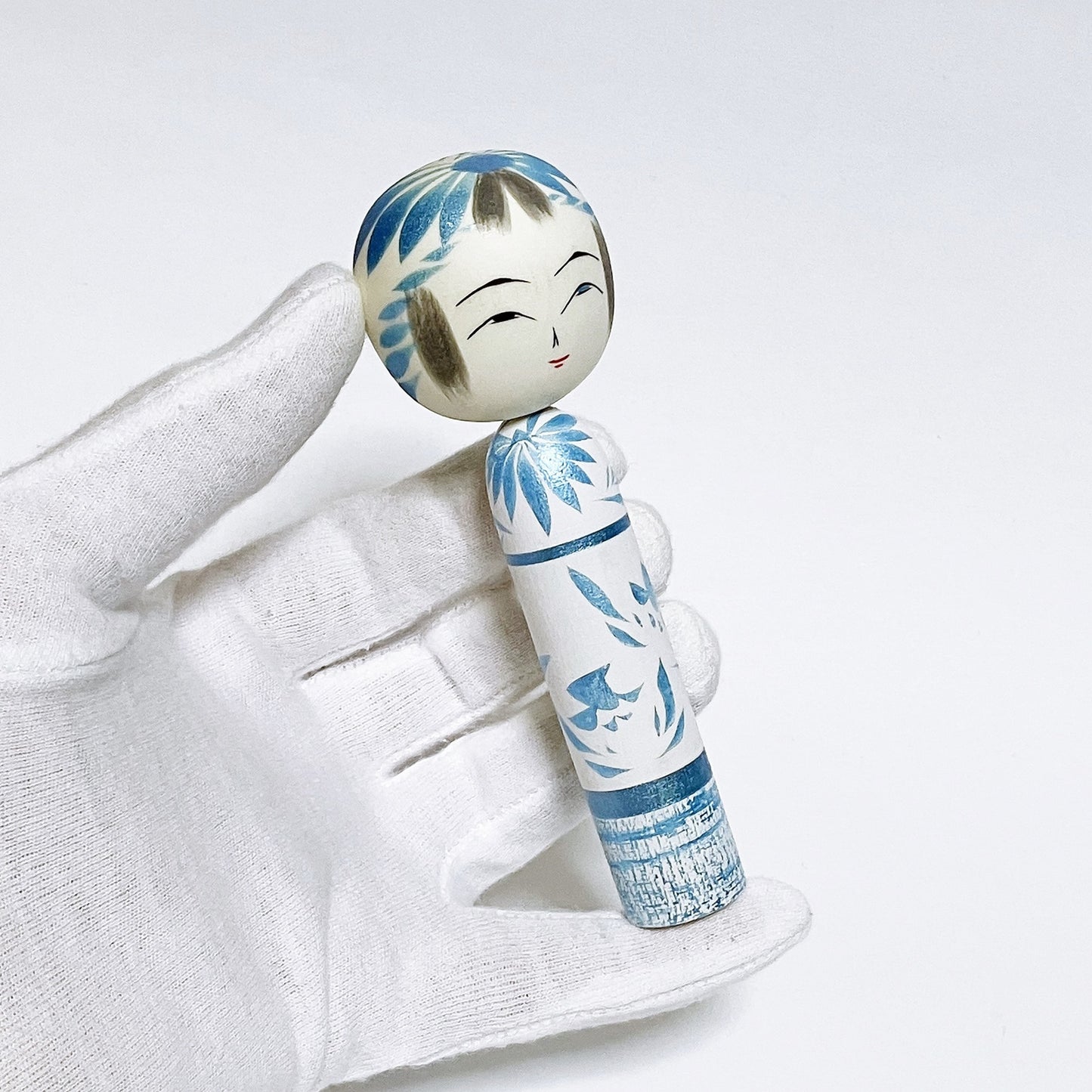 Sky Blue　本人型　こけし　Noboru Wagatsuma type Kokeshi 　※159