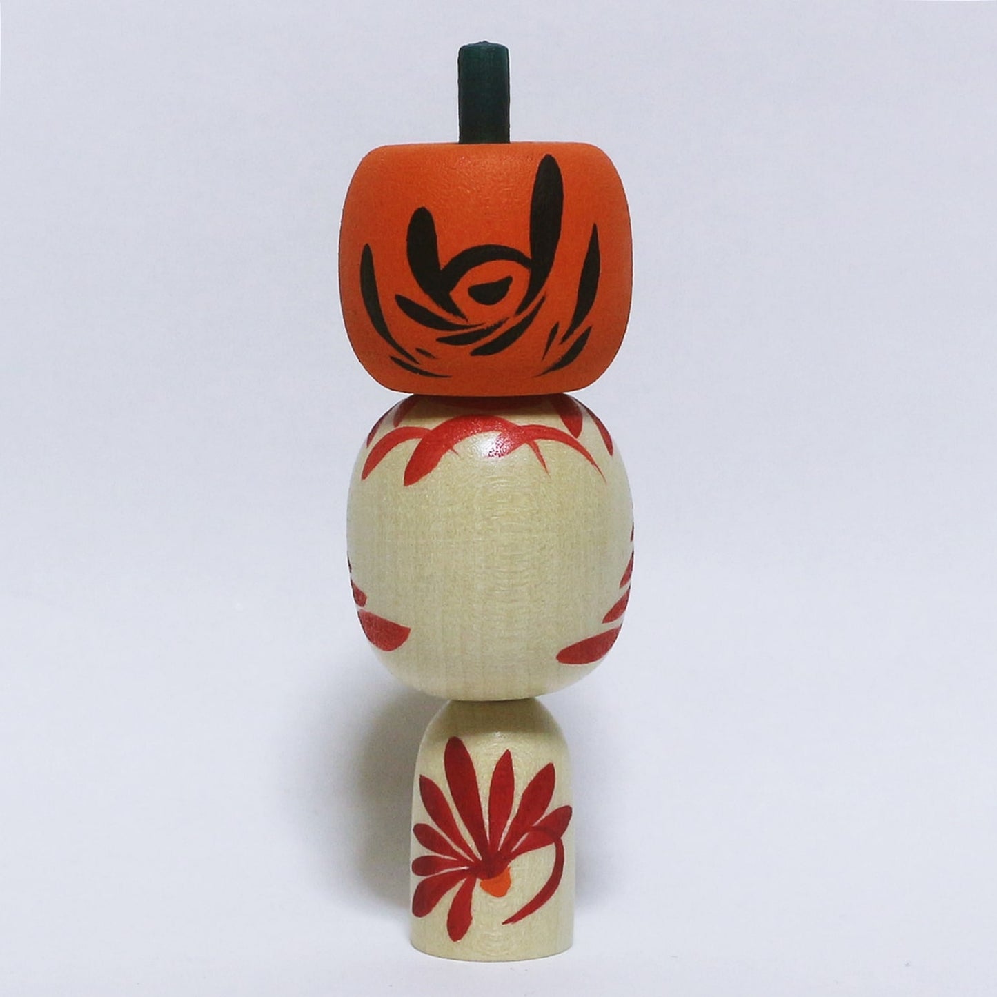 Halloween　カボチャ乗せ　こけし　Pumpkin on top  Kokeshi　※203