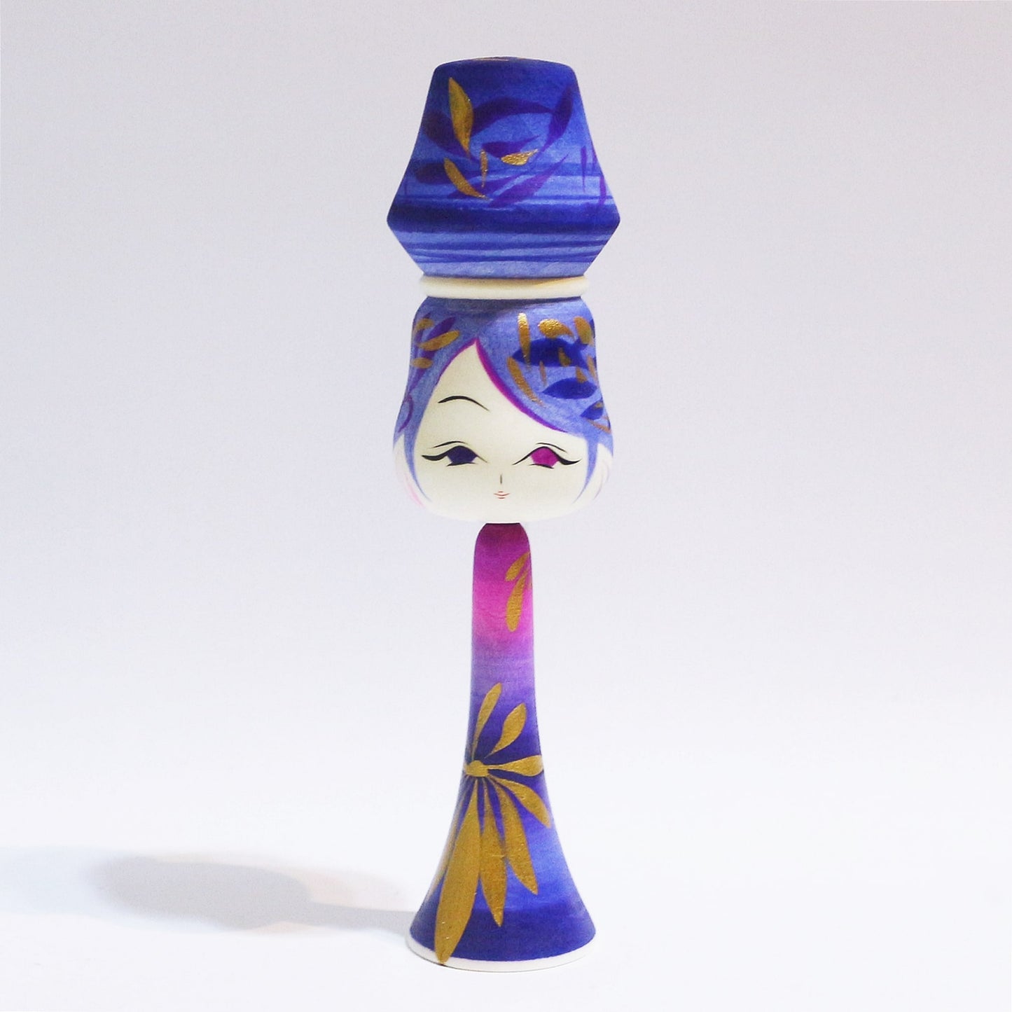 Purple Mix Bun Hair KOKESHI　#445