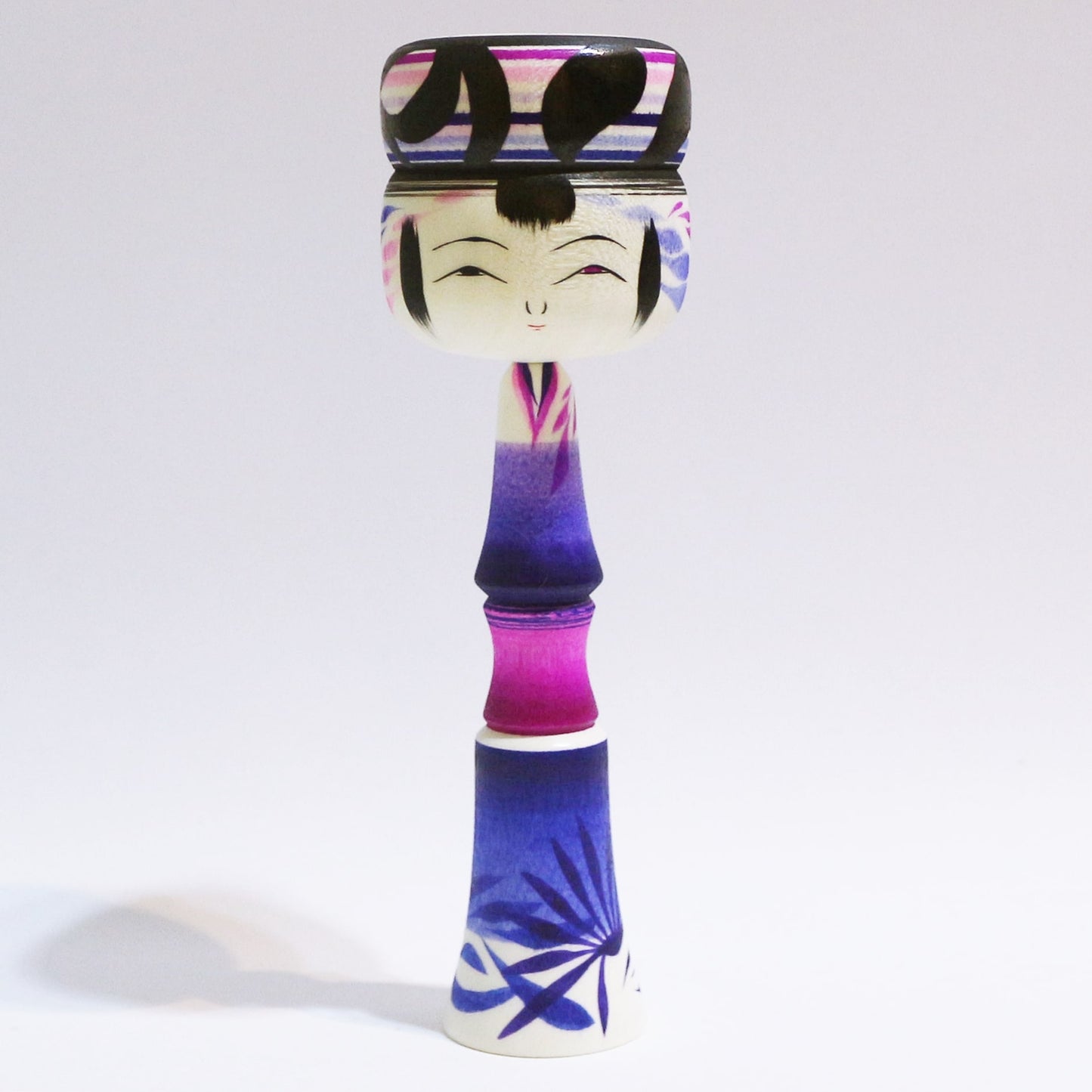 Purple Mix Bun Hair KOKESHI　#447