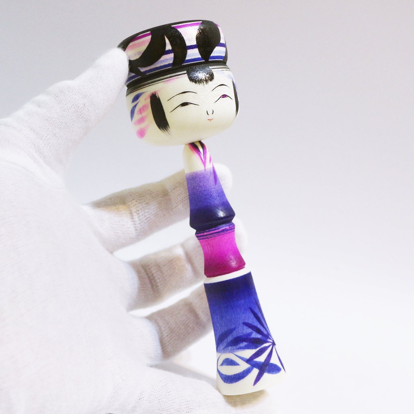 Purple Mix Bun Hair KOKESHI　#447