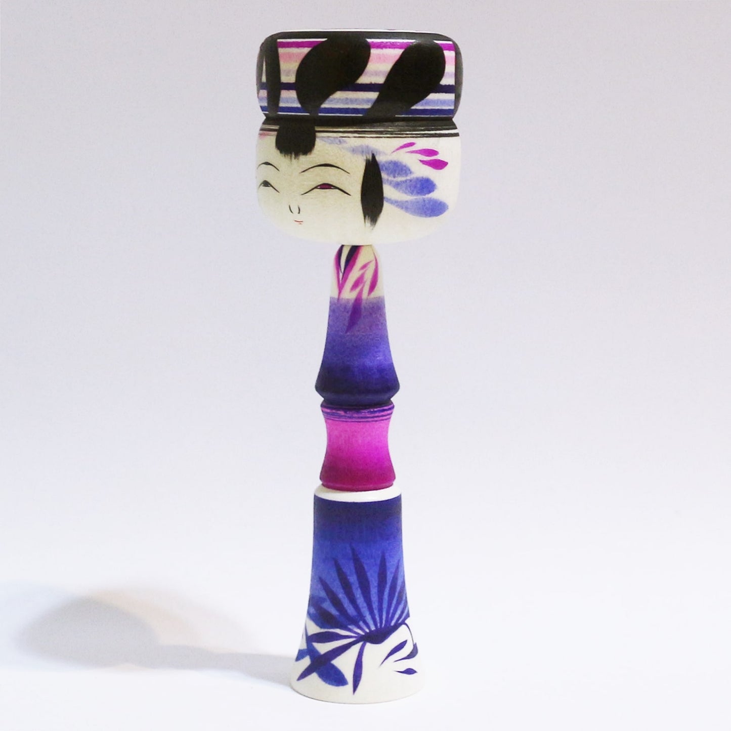 Purple Mix Bun Hair KOKESHI　#447