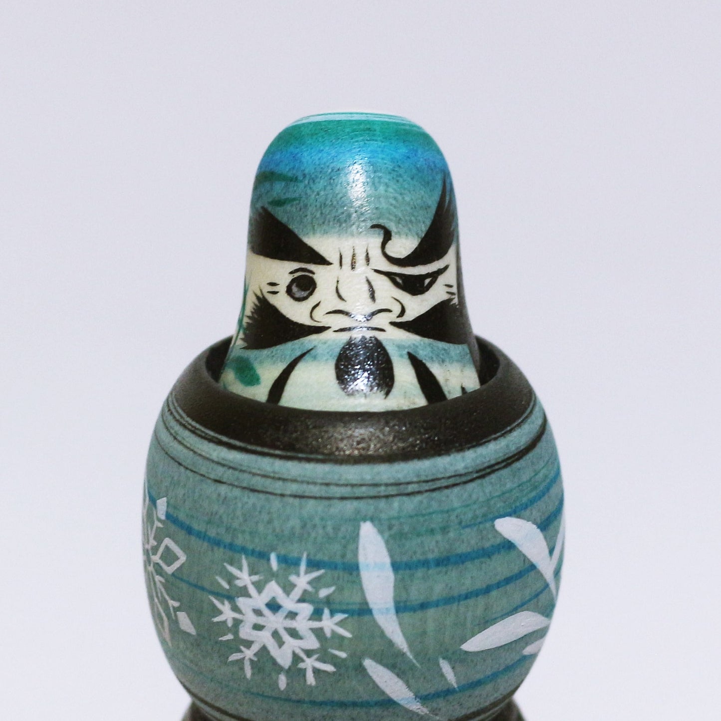 冬色　玉入れ達磨　こけし　Winter Colors TAMA-IRE DARUMA KOKESHI　#486