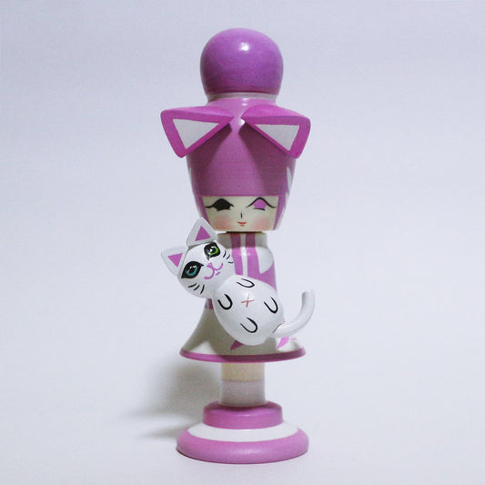 NEKO-MIMI Holding a cat KOKESHI　※508