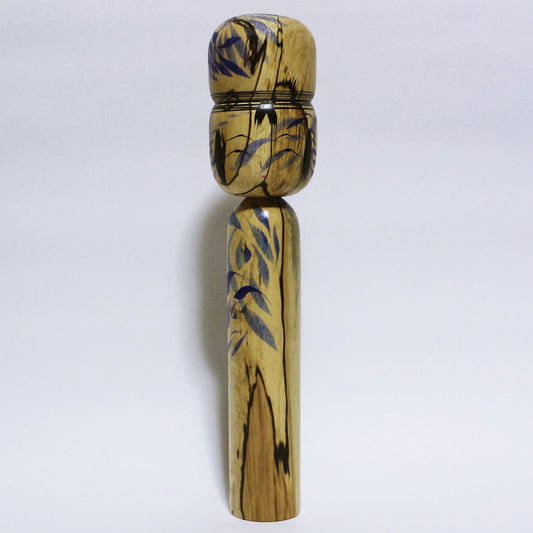 希少材　シデ　スポルテッド　髷　こけし　 Rare Wood Hornbeam Spalted Bun Hair KOKESHI　※514