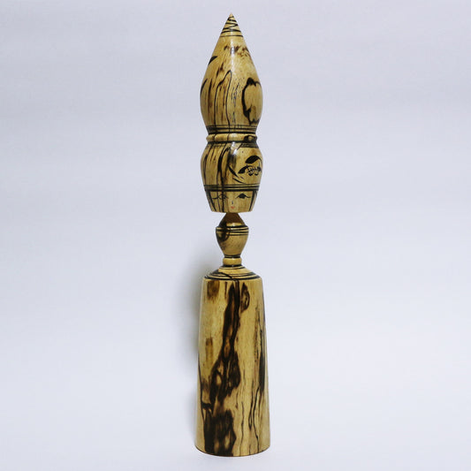 希少材　シデ　スポルテッド　こけし　Rare Wood Hornbeam Spalted KOKESHI　※515