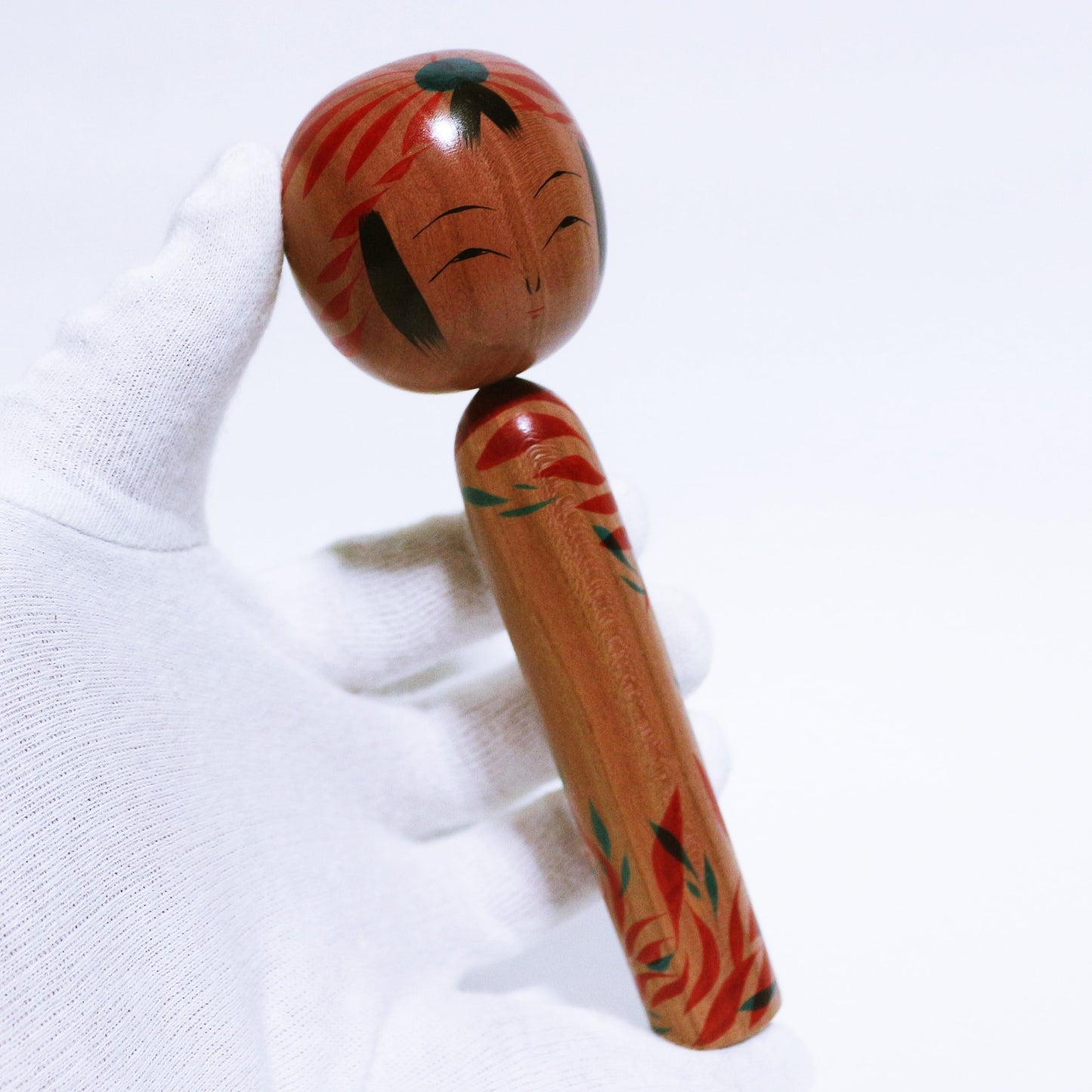 希少材　紅梅　こけし　Rare Wood Red Plum KOKESHI　※522