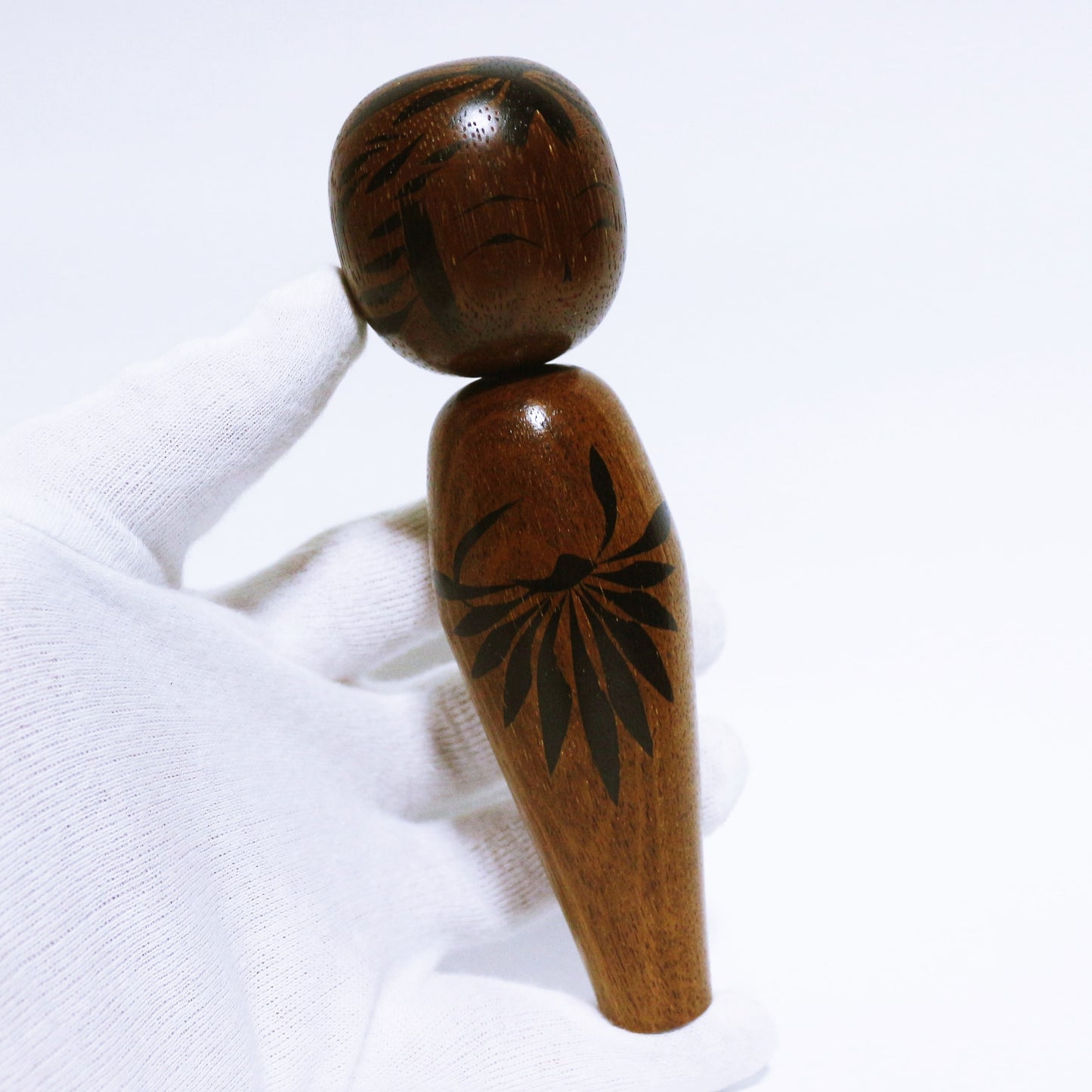 銘木　鉄刀木　こけし　Precious Wood Bombay Black Wood KOKESHI　※527