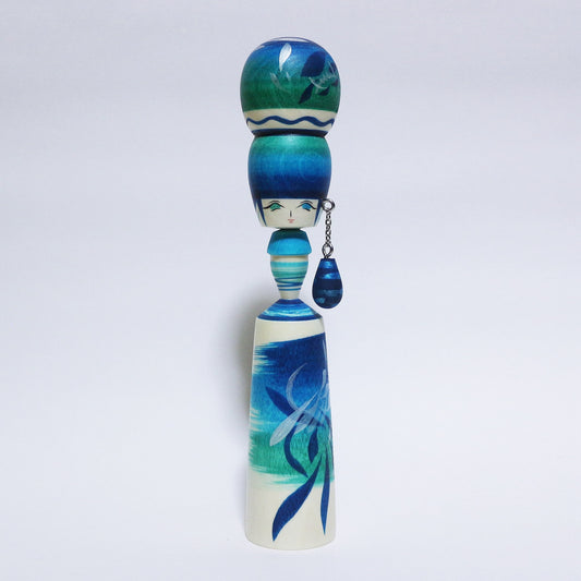 Blue Mix Bun Hair KOKESHI　※535