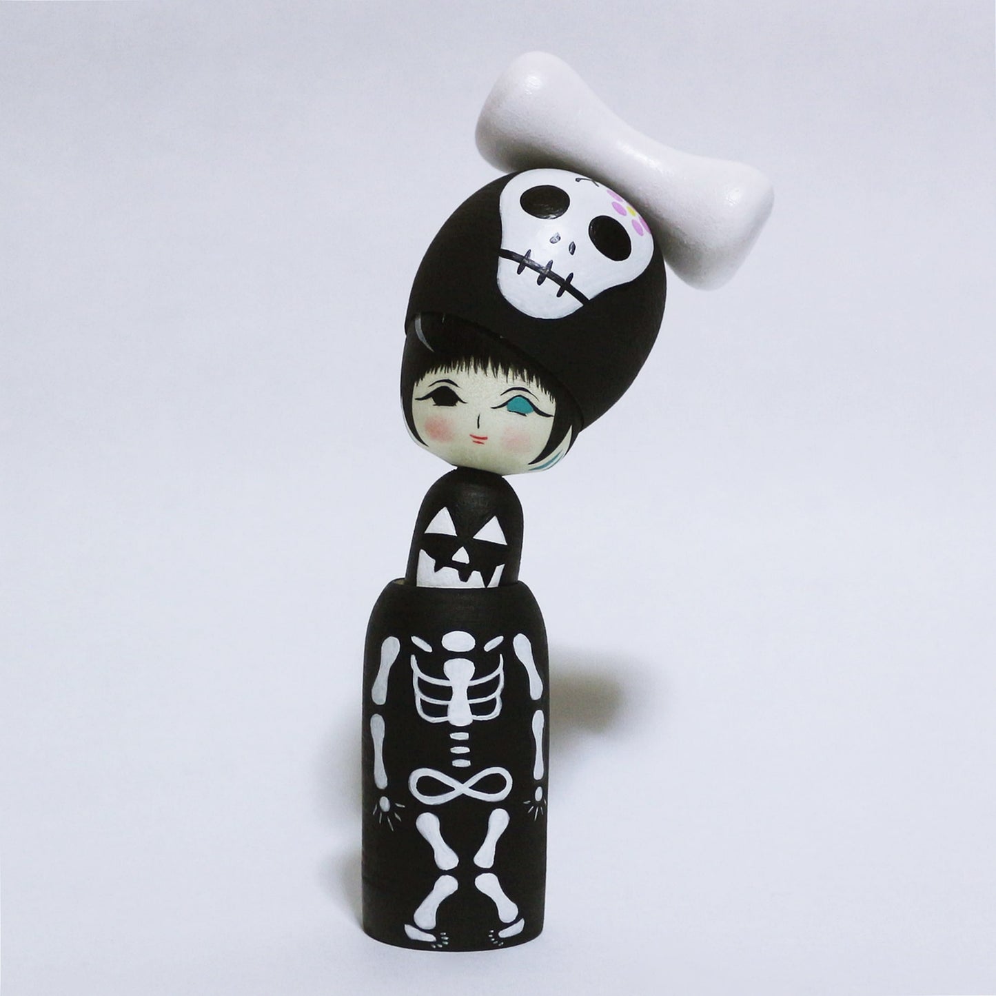 HALLOWEEN ガイコツ　Skeleton KOKESHI　※691