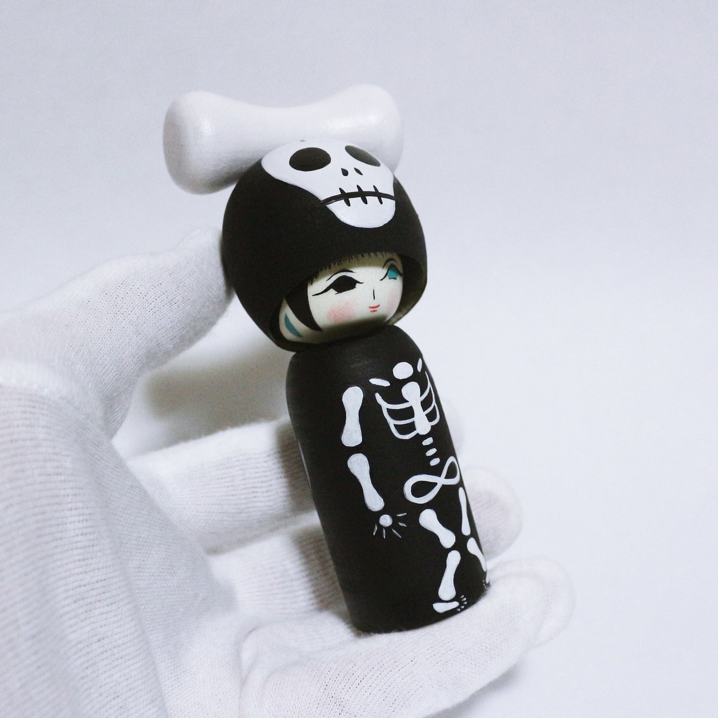 HALLOWEEN ガイコツ　Skeleton KOKESHI　※691