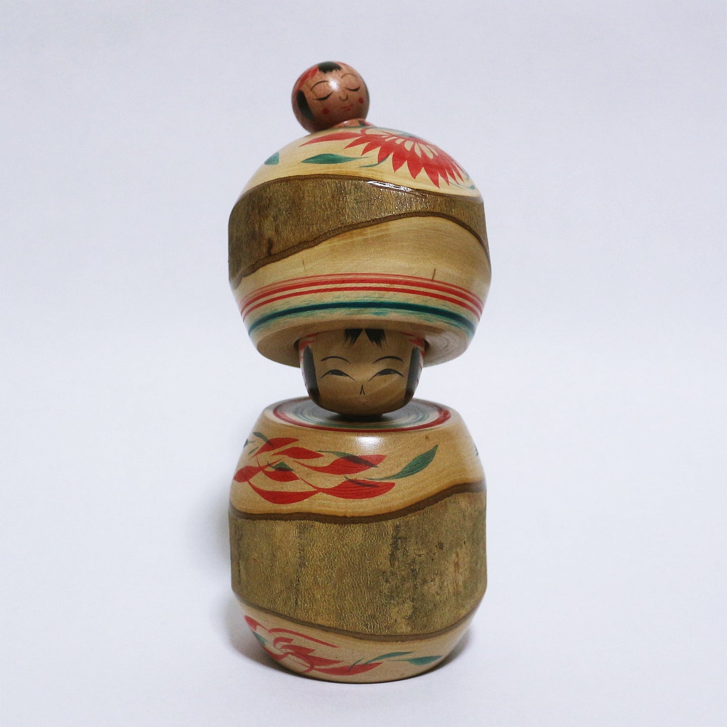 椿＆紅梅　Camellia and Red plum KOKESHI　※703