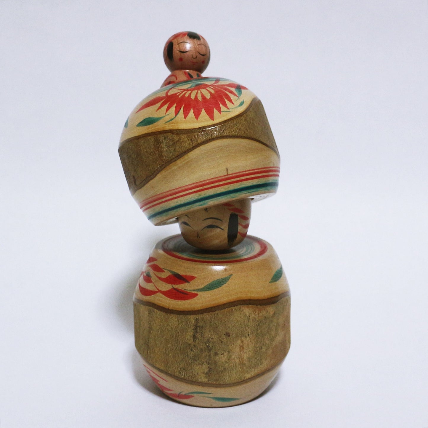 椿＆紅梅　Camellia and Red plum KOKESHI　※703