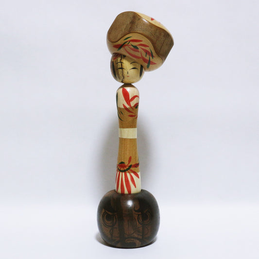 希少材 樹種混合 達磨　Mixed rare wood species DARUMA KOKESHI　※768