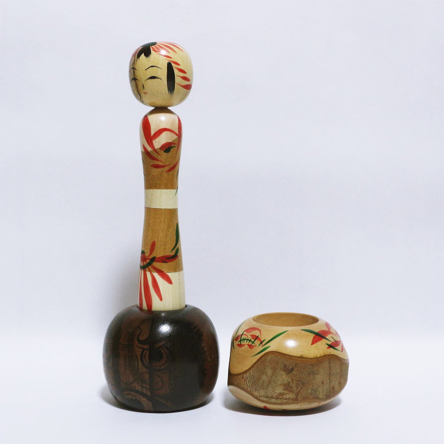 希少材 樹種混合 達磨　Mixed rare wood species DARUMA KOKESHI　※768