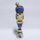 青紫 輪入れ　Blue-purple Wood-Ring KOKESHI　※769