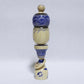 青紫 輪入れ　Blue-purple Wood-Ring KOKESHI　※769