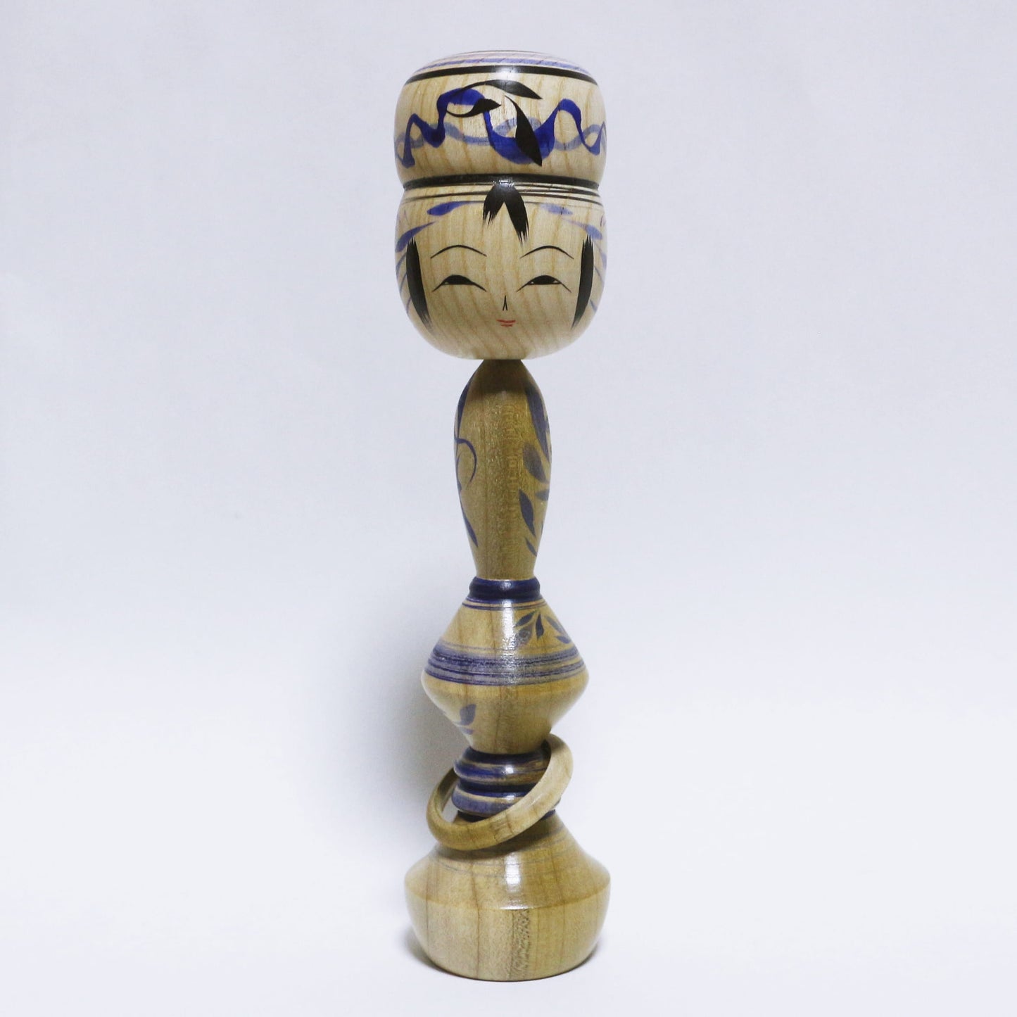 ユリノキ＆センノキ　輪入れ　Tulip Tree & Castor Aralia Ｗood Ｒing KOKESHI　※825