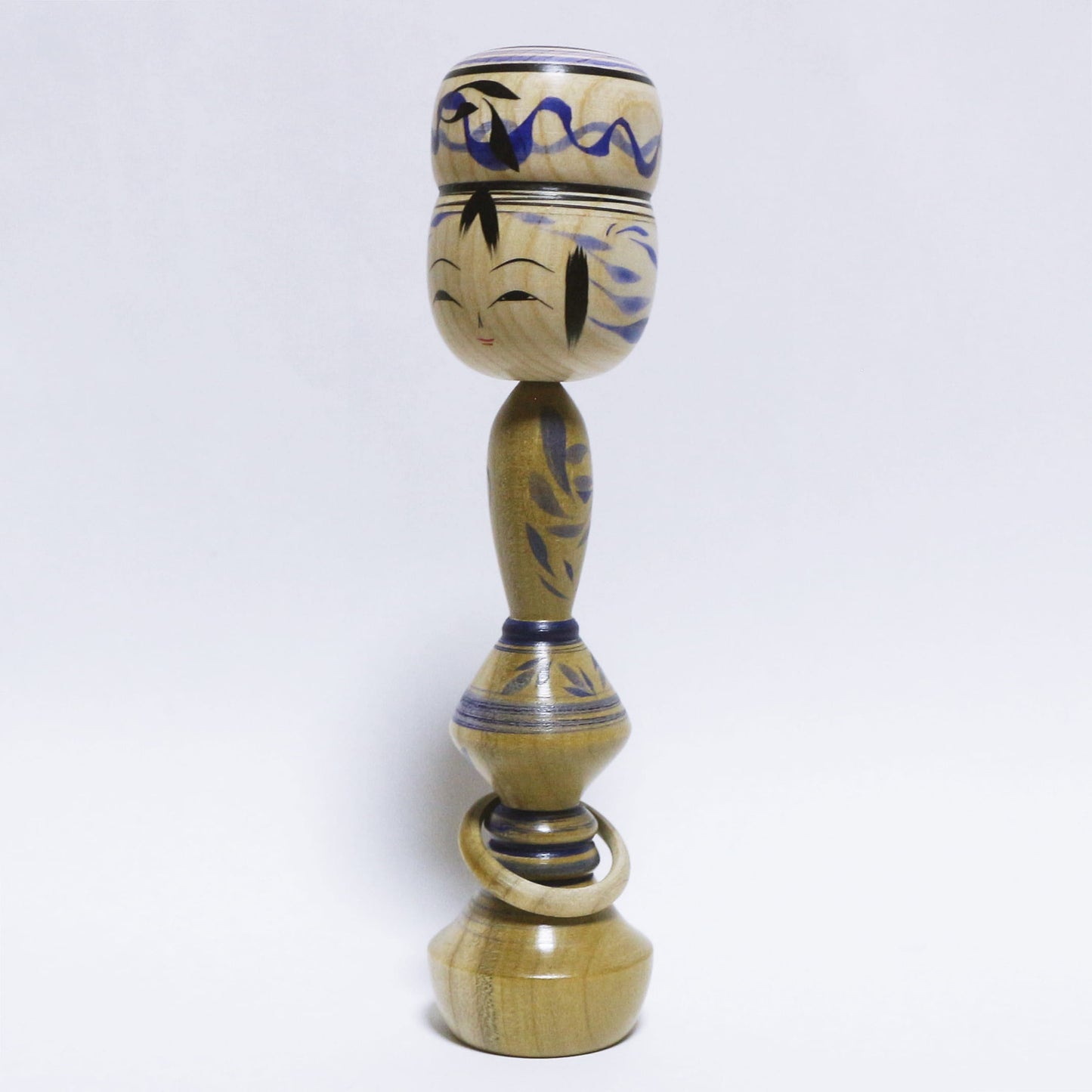 ユリノキ＆センノキ　輪入れ　Tulip Tree & Castor Aralia Ｗood Ｒing KOKESHI　※825