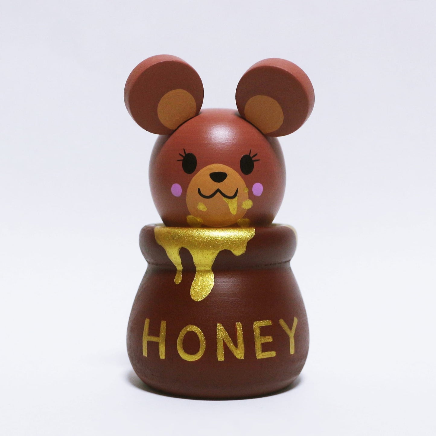 春　クマさん冬眠明けのハチミツおいしぃエジコ　For a bear waking up from hibernation, honey is just sooo delicious! EJIKO　※841