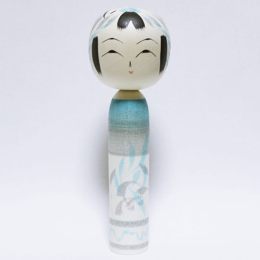 梅雨　灰青　曇天と雨　Rainy season　Cloudy and Rain　Gray blue　KOKESHI 　※852