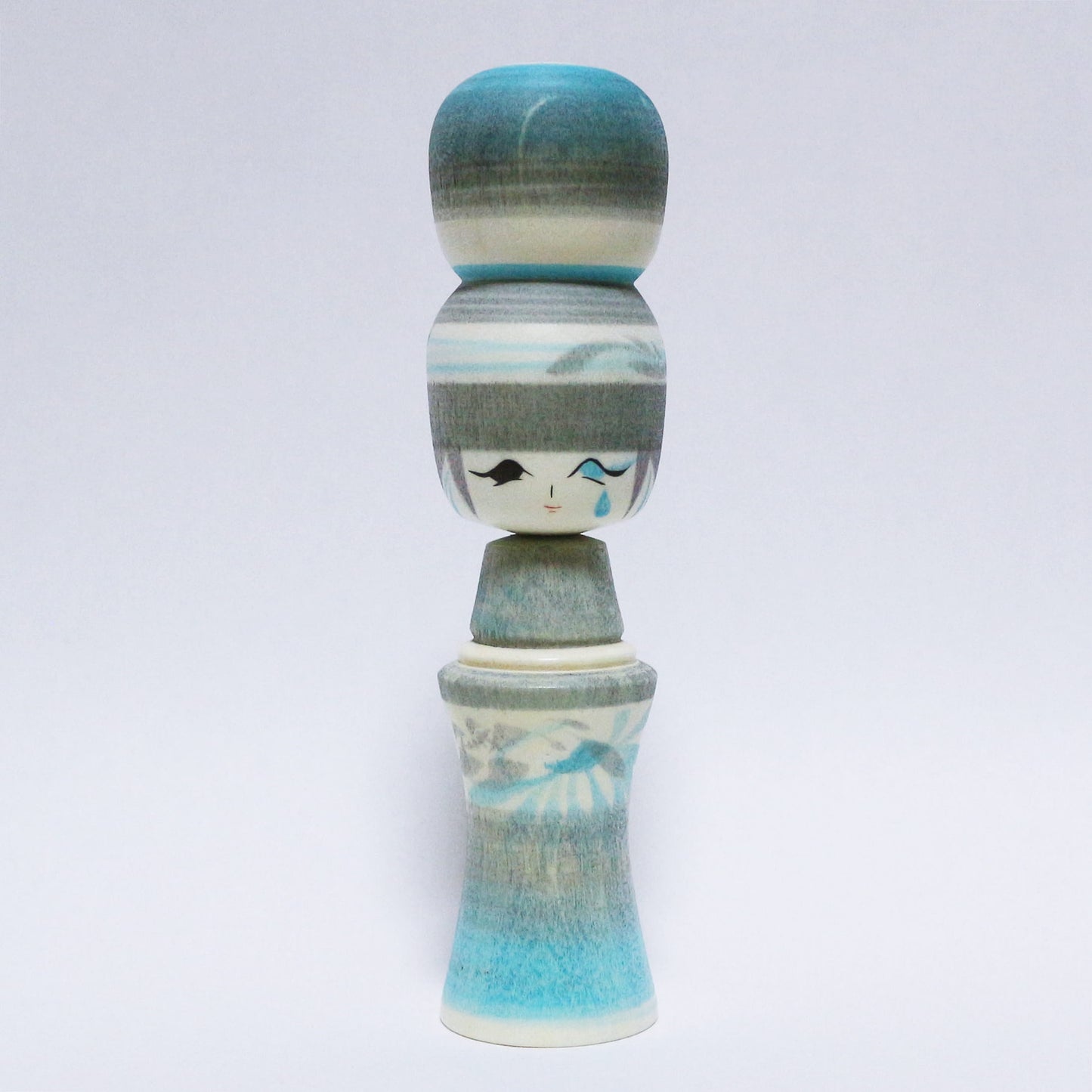 梅雨　曇天と雨　灰青　Rainy season　Cloudy and Rain　Gray blue　KOKESHI 　※853