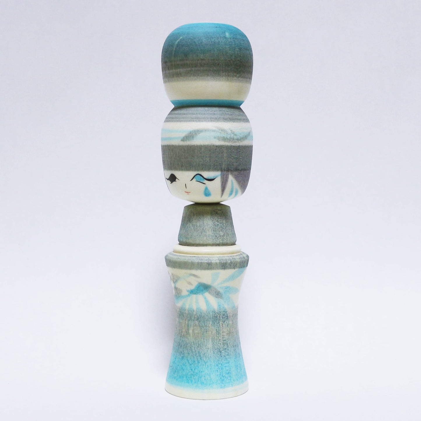 梅雨　曇天と雨　灰青　Rainy season　Cloudy and Rain　Gray blue　KOKESHI 　※853