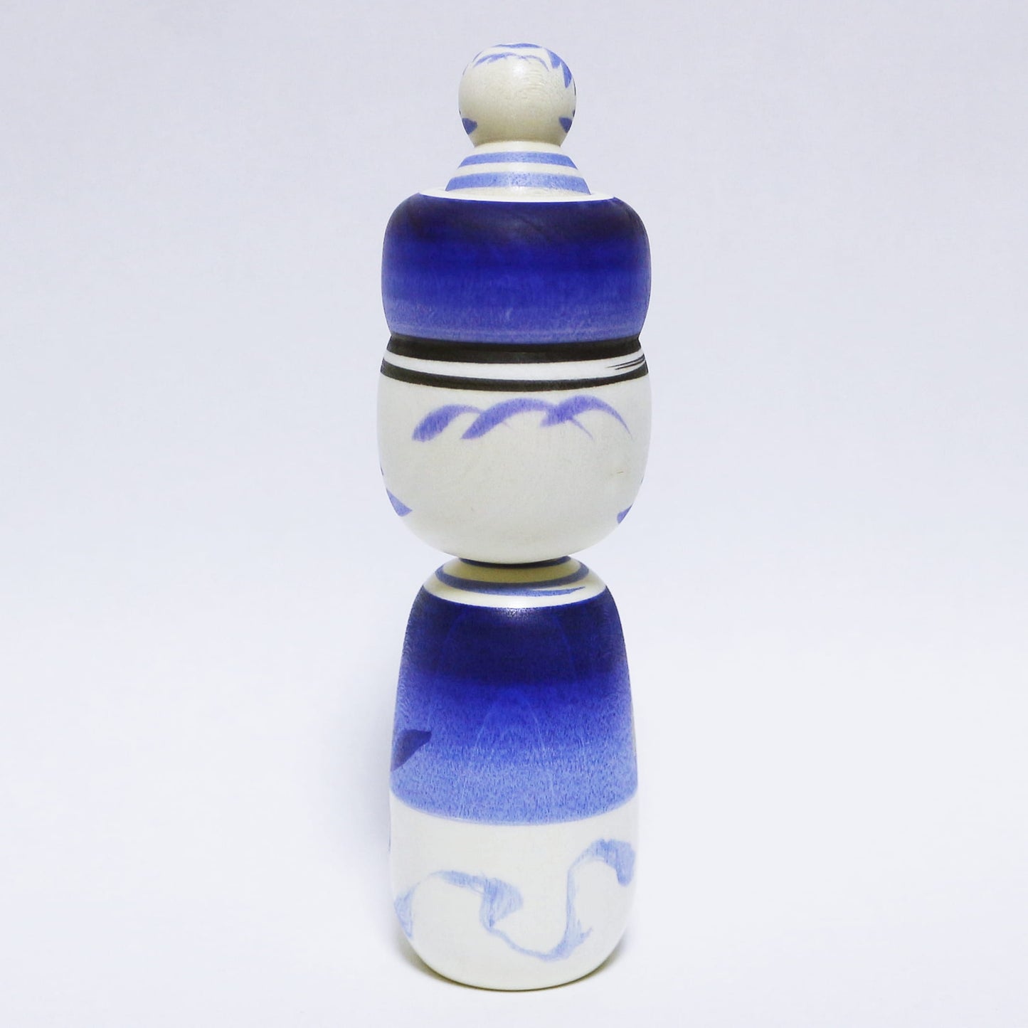梅雨　雨　青紫　玉入れ赤ちゃんこけし　Rainy season　Japanese blue-purple　Rain　TAMA-IRE KOKESHI 　※854
