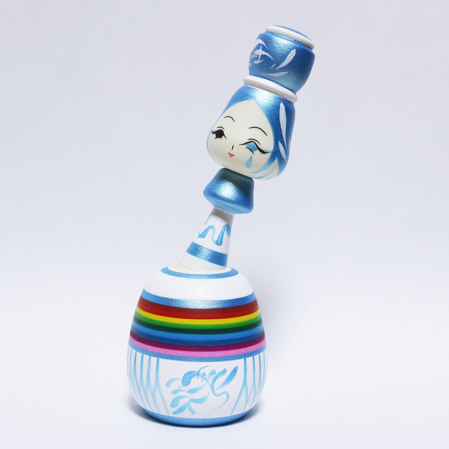 梅雨　雨上がりの虹　Sky Blue　玉入れこけし　Rainy season　Rainbow after the Rain　Sky Blue　TAMA-IRE KOKESHI　※857