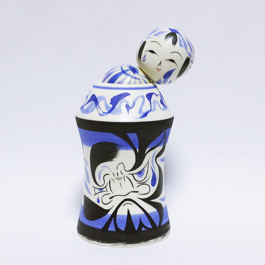 梅雨　雨　青紫　達磨玉入れえじこ　Rainy season　Japanese blue-purple　Rain　DARUMA TAMA-IRE EJIKO　※859