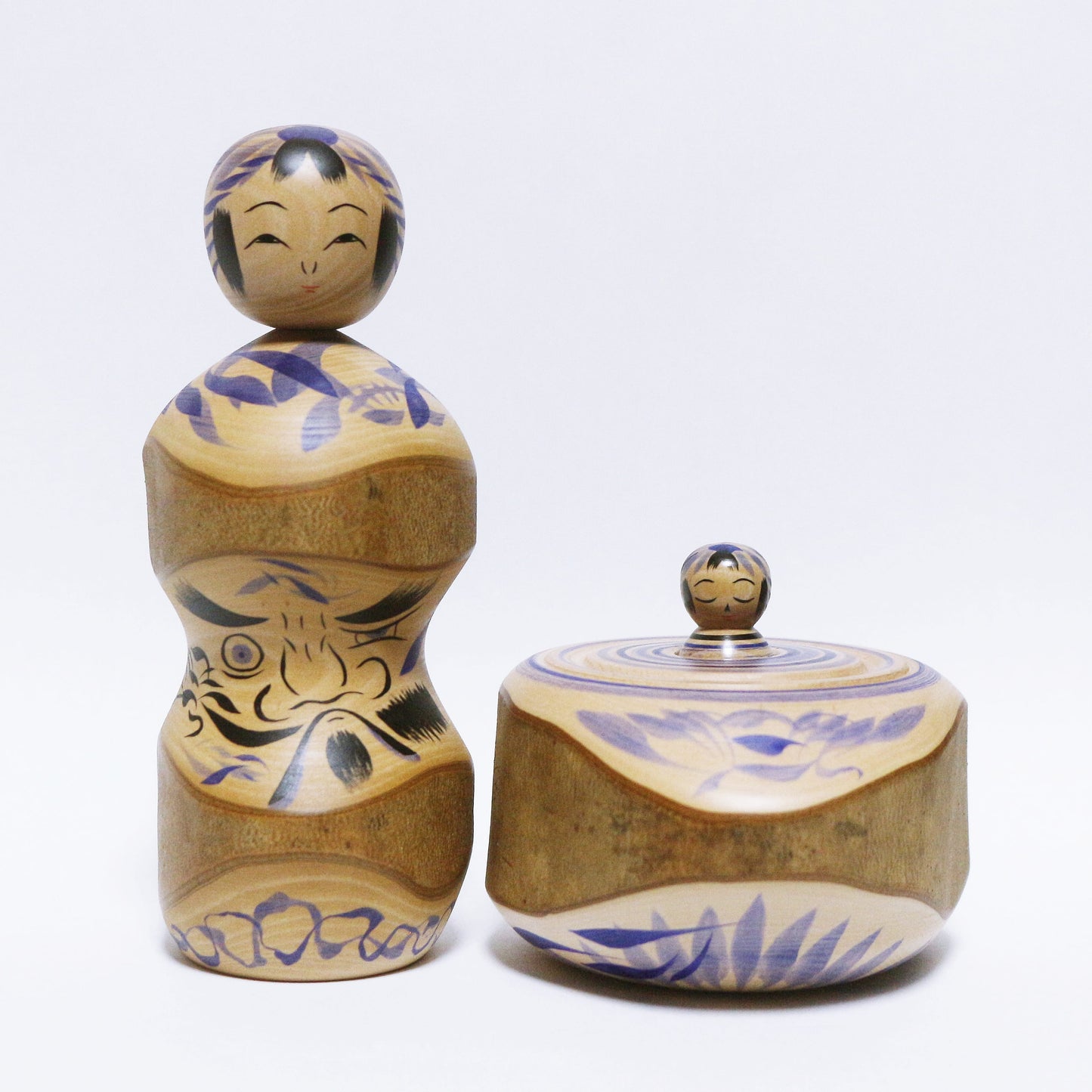 椿　達磨　帽子玉入れこけし　Camellia　Hat TAMA-IRE KOKESHI　※868