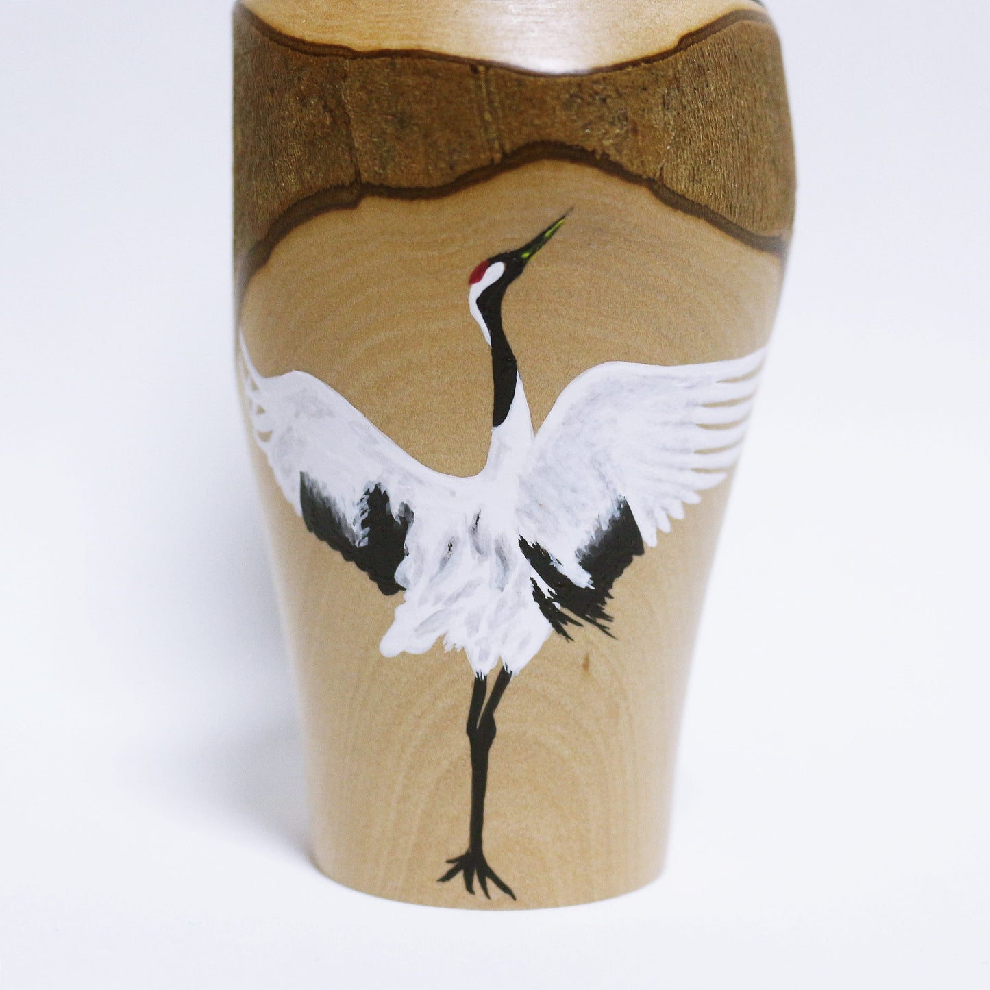 椿　鶴　陰陽　Camellia　Crane　Yin and yang　KOKESHI　※870