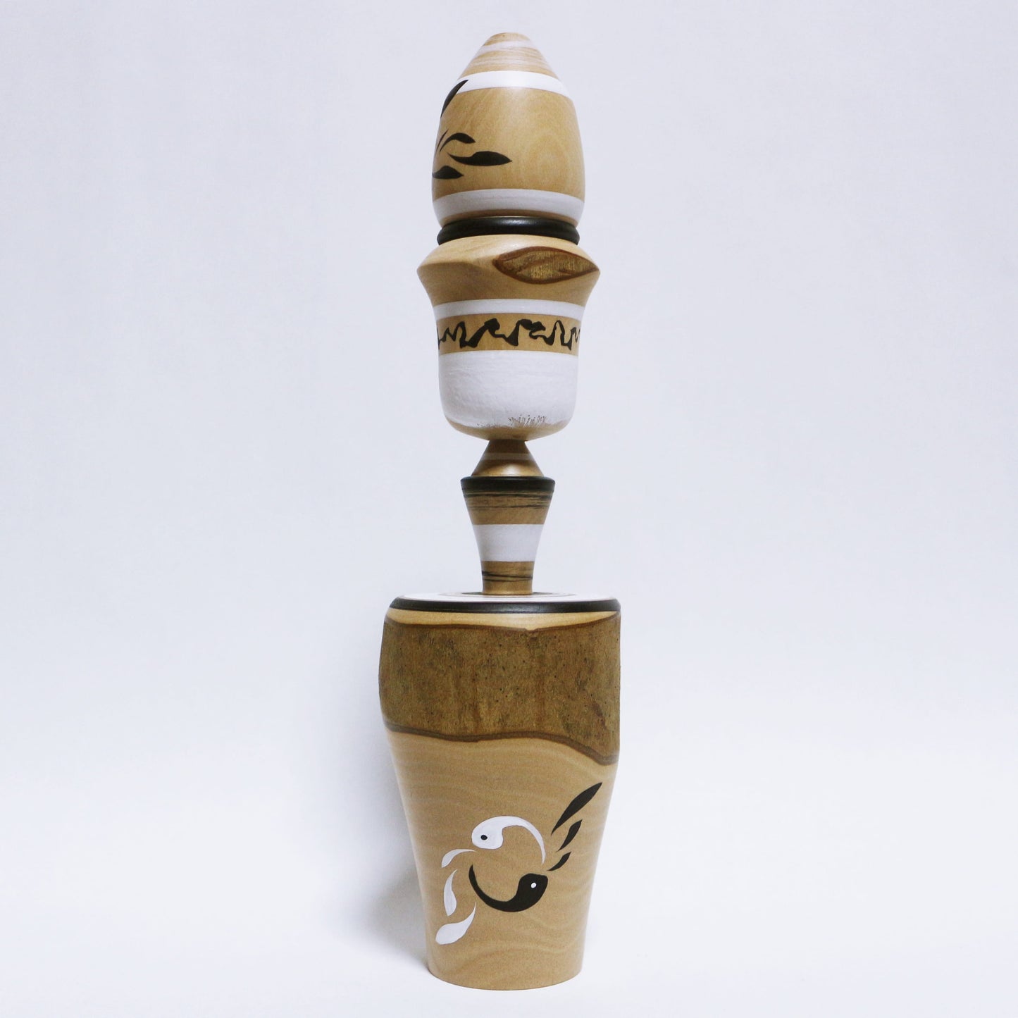 椿　鶴　陰陽　Camellia　Crane　Yin and yang　KOKESHI　※870