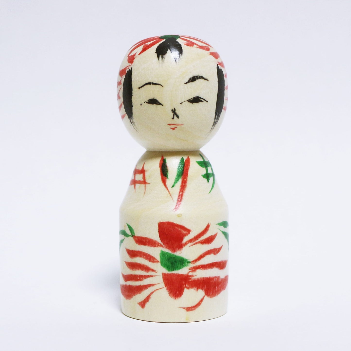 違和感こけし「利き手じゃない左手で描かれたよぉ」　Drawn with the non-dominant hand　Surreal KOKESHI　※897