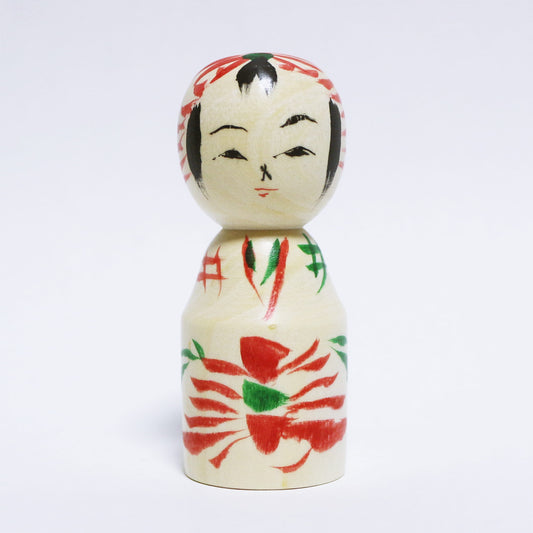 違和感こけし「利き手じゃない左手で描かれたよぉ」　Drawn with the non-dominant hand　Surreal KOKESHI　※897