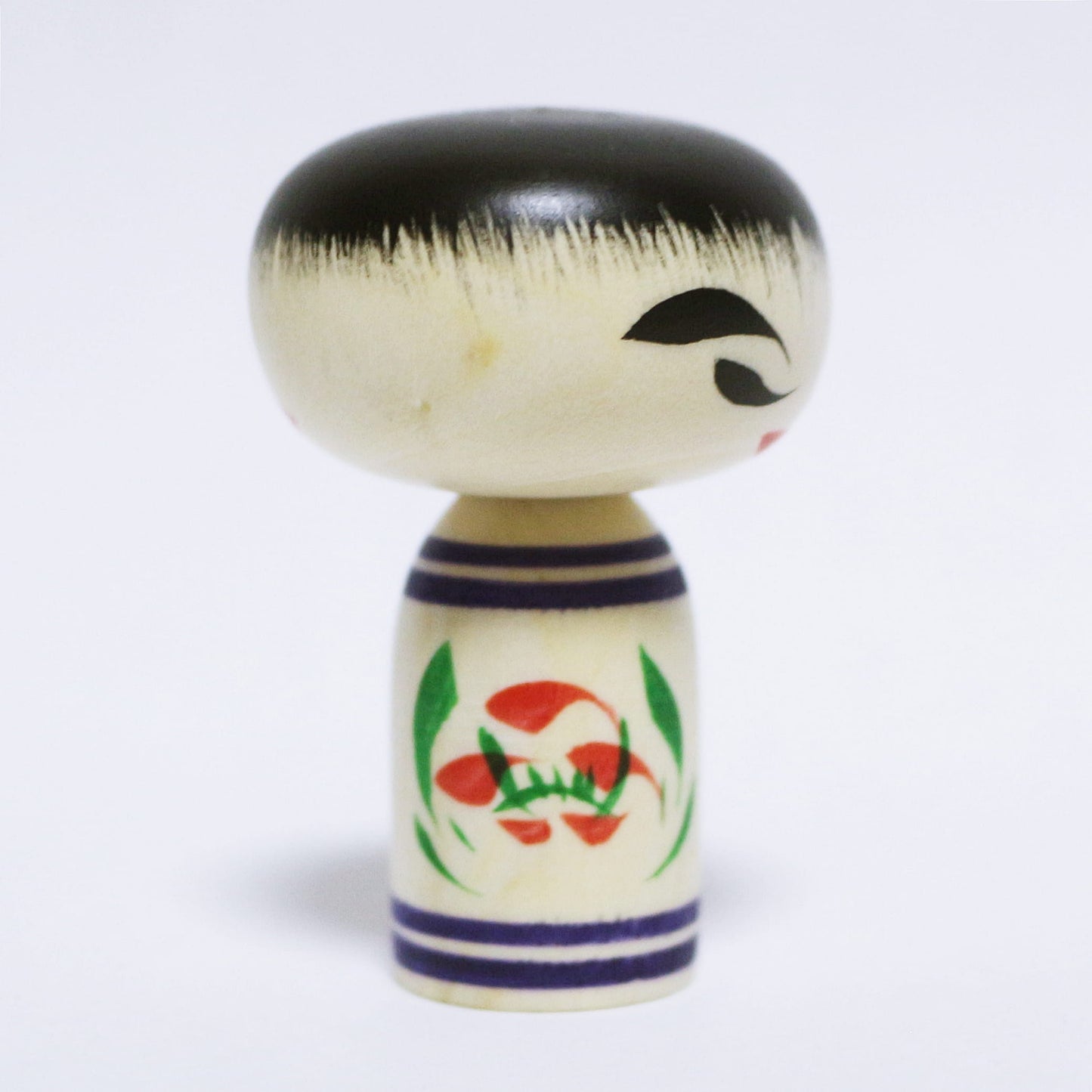違和感こけし「頭が潰れているよぉ」　Squashed head　Surreal KOKESHI　※898