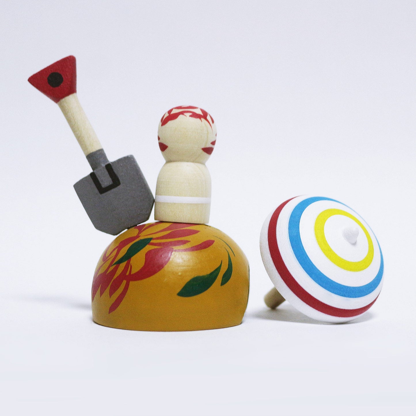 鹿児島　砂むし温泉　パラソル独楽　日本縦断こけし 2/47　KAGOSHIMA　Steam Sand Bath　Parasol / Umbrella spinning top　Japan-crossing KOKESHI 1/47　※902