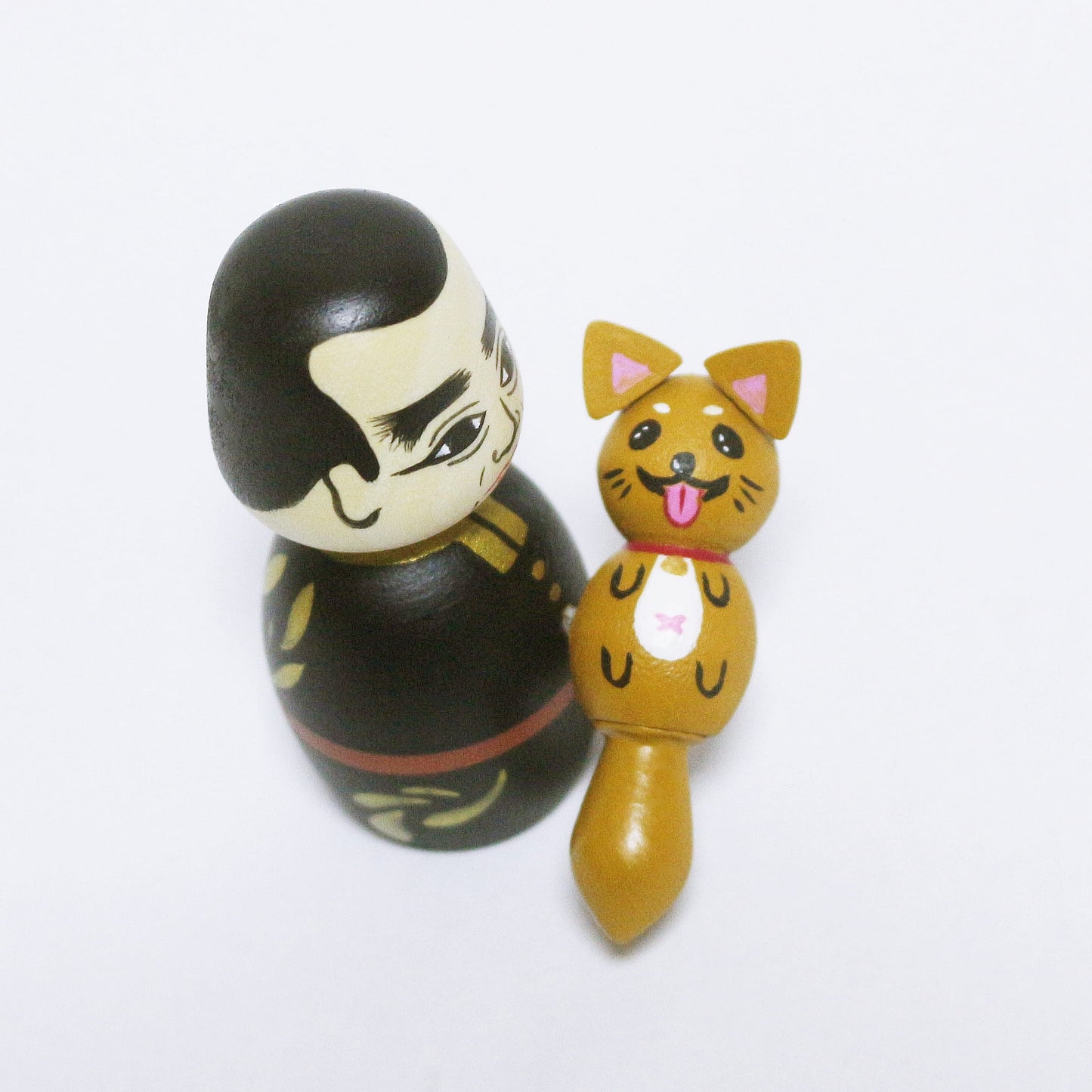 鹿児島　西郷隆盛さん犬抱っこ　日本縦断こけし 2/47　KAGOSHIMA　Saigō Takamori and his loyal dog　Japan-crossing KOKESHI 1/47　※908