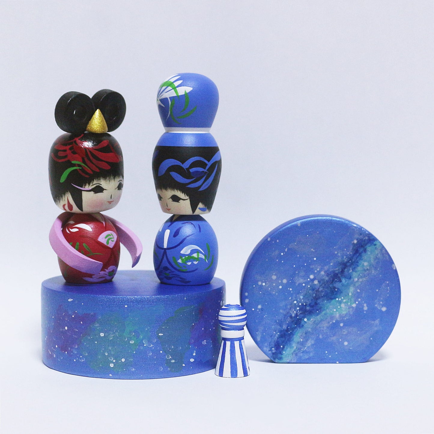 仙台七夕　天の川　オリヒメ☆ヒコボシ　お雛様　SENDAI TANABATA　MILKY WAY　ORIHIME ☆ HIKOBOSHI　HINA KOKESHI　※933