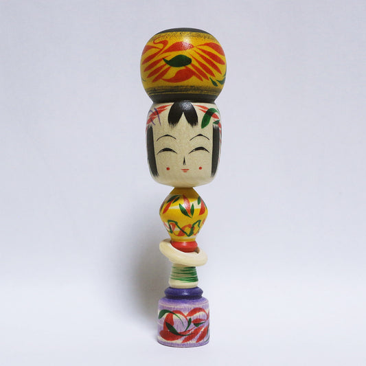 本人型 輪入りこけし　Noboru Wagatsuma Type Wooden Ring KOKESHI　※976