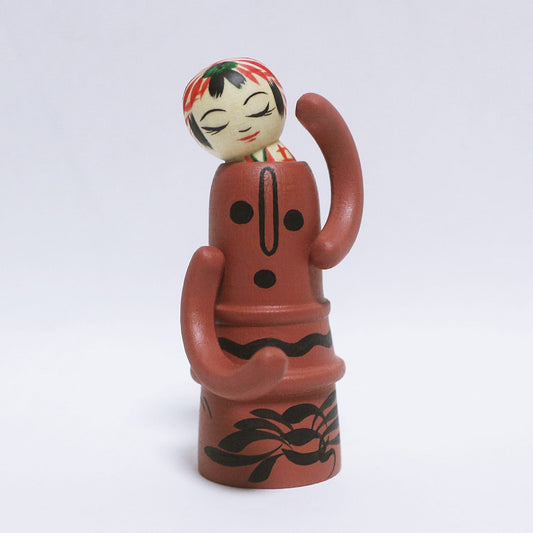 宮崎　ハニワ玉入りエジコ　日本縦断こけし 4/47　MIYAZAKI　HANIWA TAMA-IRI EJIKO　Japan-crossing KOKESHI 4/47　※992