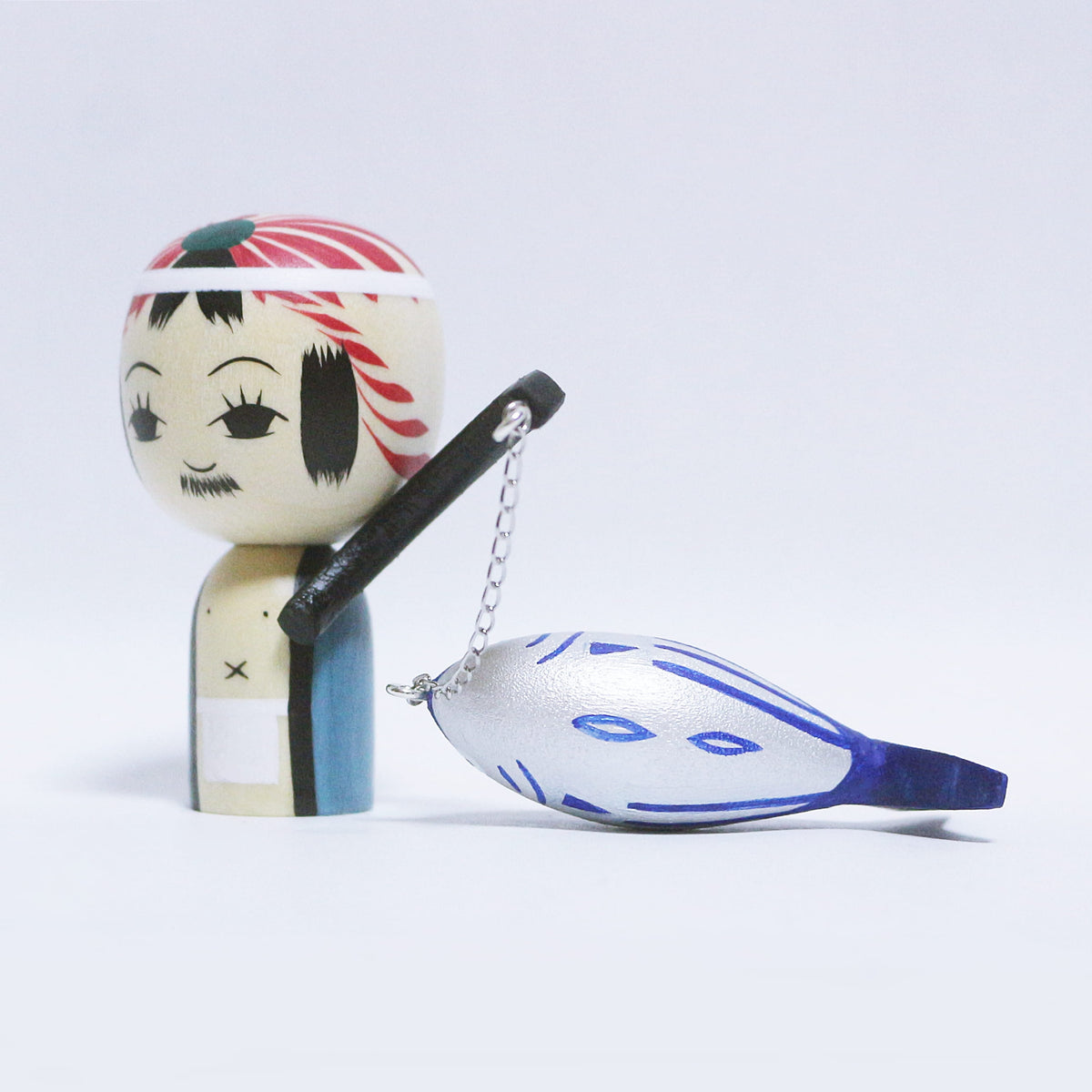 宮崎　カツオ一本釣り　日本縦断こけし 4/47　MIYAZAKI　Skipjack Tuna Pole-and-Line Fishing　Japan-crossing KOKESHI 4/47　※999