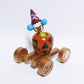 HALLOWEEN カボチャの馬車に玉入れ遠刈田ピエロこけし　Pumpkin carriage and Togatta Clown KOKESHI　※675